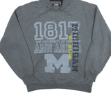 BIG COTTON University Of Michigan Hoodie Grey Pullover Womens L