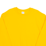 GILDAN Yellow Sweatshirt Mens S
