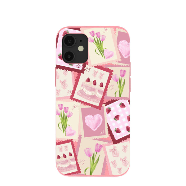 Bubblegum Pink Love Letters iPhone 12 Mini Case