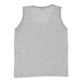 Vintage Asics Vest - Medium Grey Cotton - Thrifted.com
