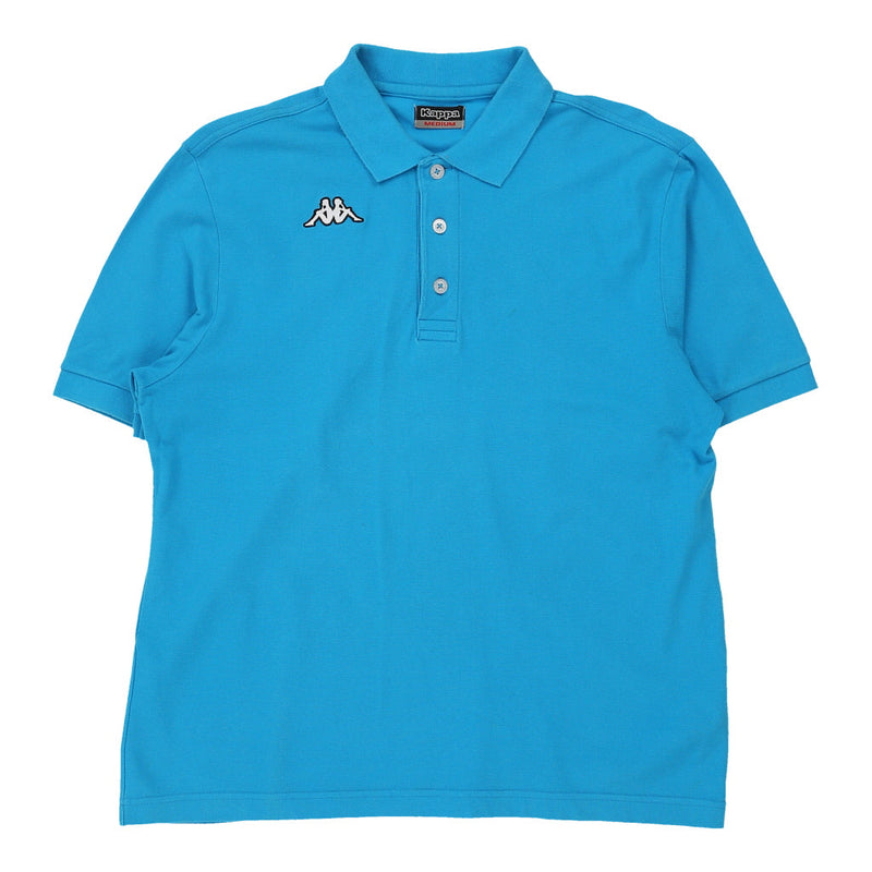 Vintage Kappa Polo Shirt - Medium Blue Cotton