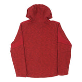 Vintage Puma Hoodie - Large Red Polyester