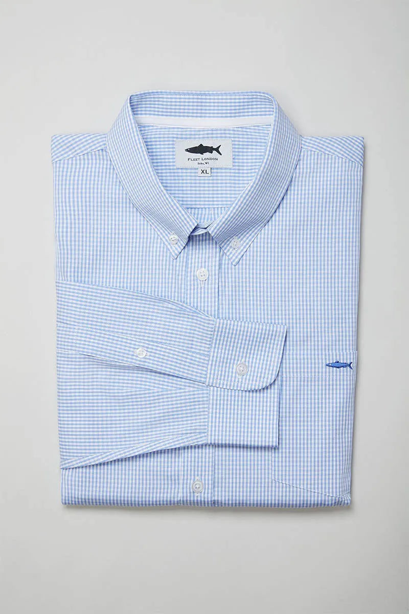 Blue Check Cotton Shirt for Men