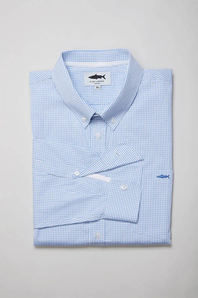 Blue Check Cotton Shirt for Men