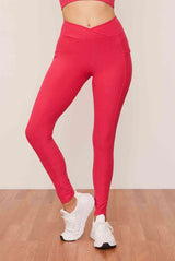 Lychee Ruched Crossover Pocket Legging