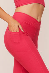 Lychee Ruched Crossover Pocket Legging