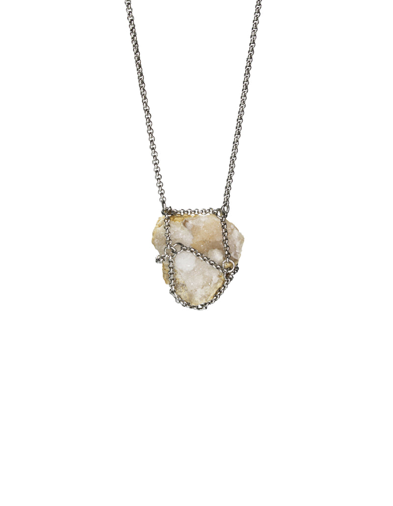 Caged Druzy Agate Necklace