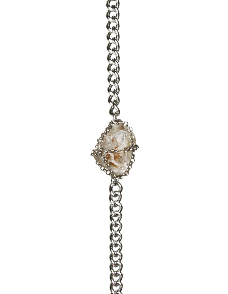 Caged Quartz Chain Necklace