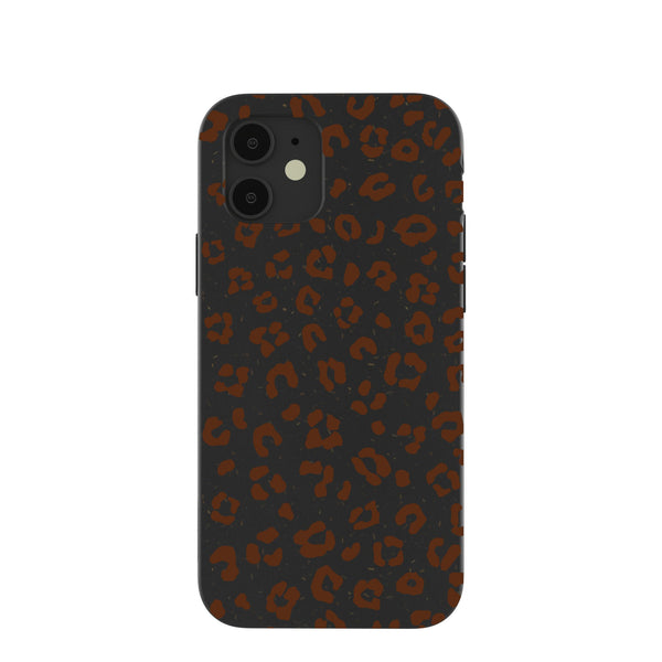 Black Midnight Leopard iPhone 12/ iPhone 12 Pro Case