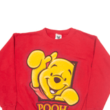 Vintage DISNEY Pooh Sweatshirt Red 90s Boys L