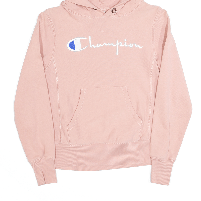 CHAMPION Reverse Weave Baby Pink Pullover Hoodie Womens XS