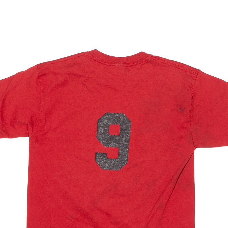 Vintage JERZEES Kidsports Baseball Softball T-Shirt Red 90s Short Sleeve Boys M
