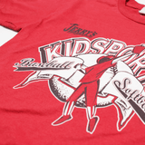 Vintage JERZEES Kidsports Baseball Softball T-Shirt Red 90s Short Sleeve Boys M