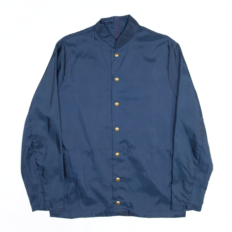 Navy Blue 80s USA Nylon Coach Jacket Mens M