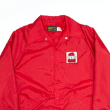 SWINGSTERS Fleece Lined Red 80s Nylon Coach Jacket Mens M