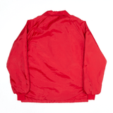 SWINGSTERS Fleece Lined Red 80s Nylon Coach Jacket Mens M