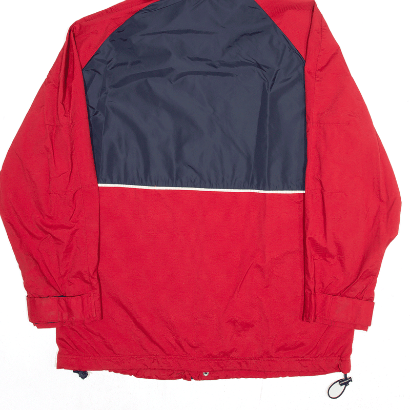CHAPS RALPH LAUREN Red Hooded Nylon Rain Jacket Mens L