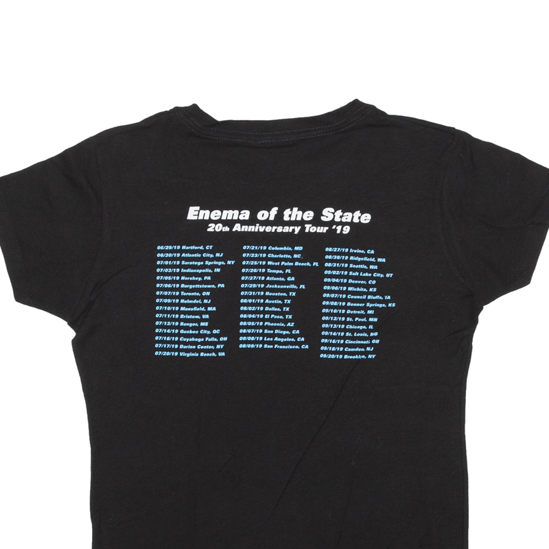BLINK 182 20th Anniversary Tour Band T-Shirt Black Short Sleeve Womens M