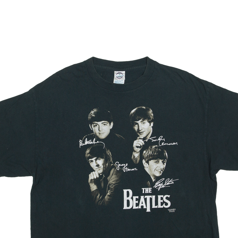 DELTA The Beatles Band T-Shirt Black Short Sleeve Mens XL
