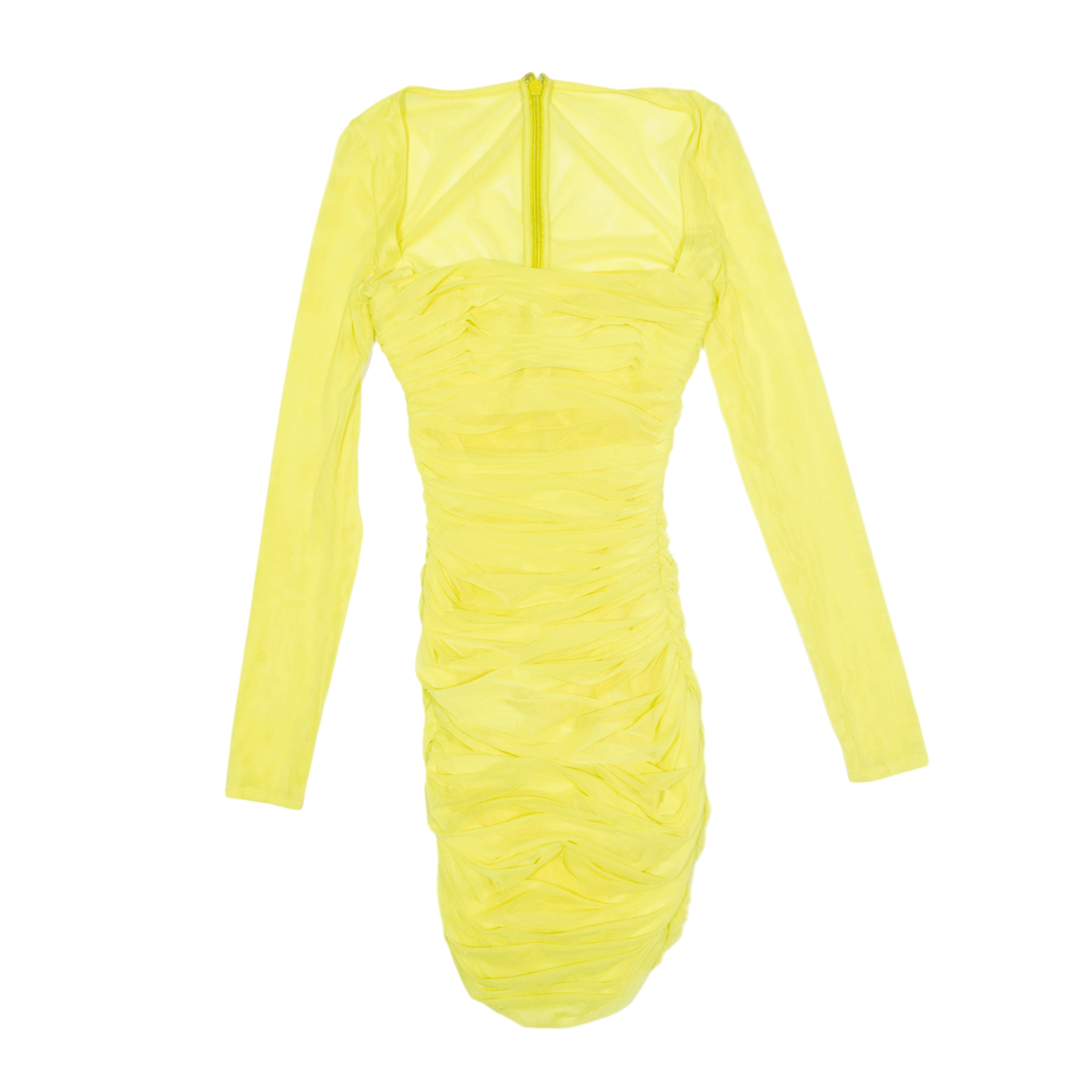Ruched bodycon dress - Yellow - Ladies