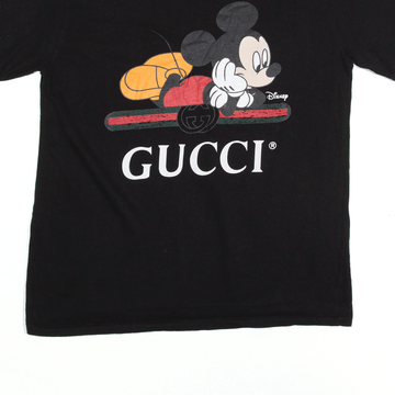 100% Authentic GUCCI Mickey Mouse Gray Cotton Jersey T-Shirt Size