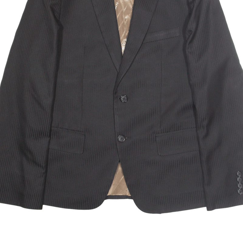GIORGIO ARMANI Blazer Jacket Black Wool Striped Mens M