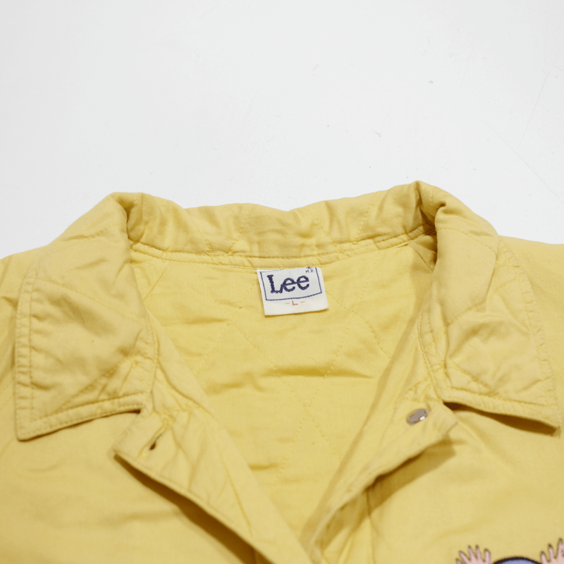 Vintage LEE Insulated Girls Bomber Jacket Yellow 90s L