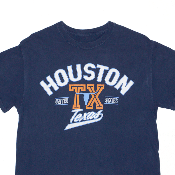Houston Texas Blue USA Short Sleeve T-Shirt Mens S