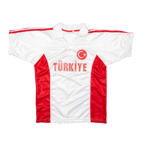 Turkey Football Team White V-Neck Short Sleeve T-Shirt Mens S