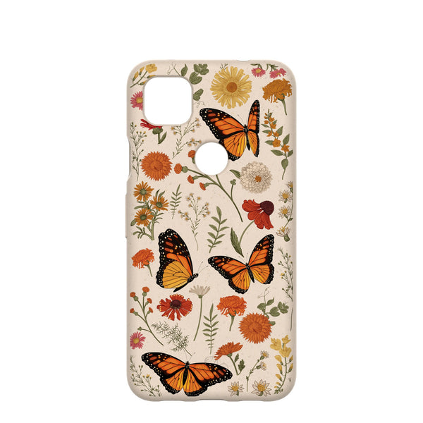 Seashell Monarch Butterfly Google Pixel 4a Case