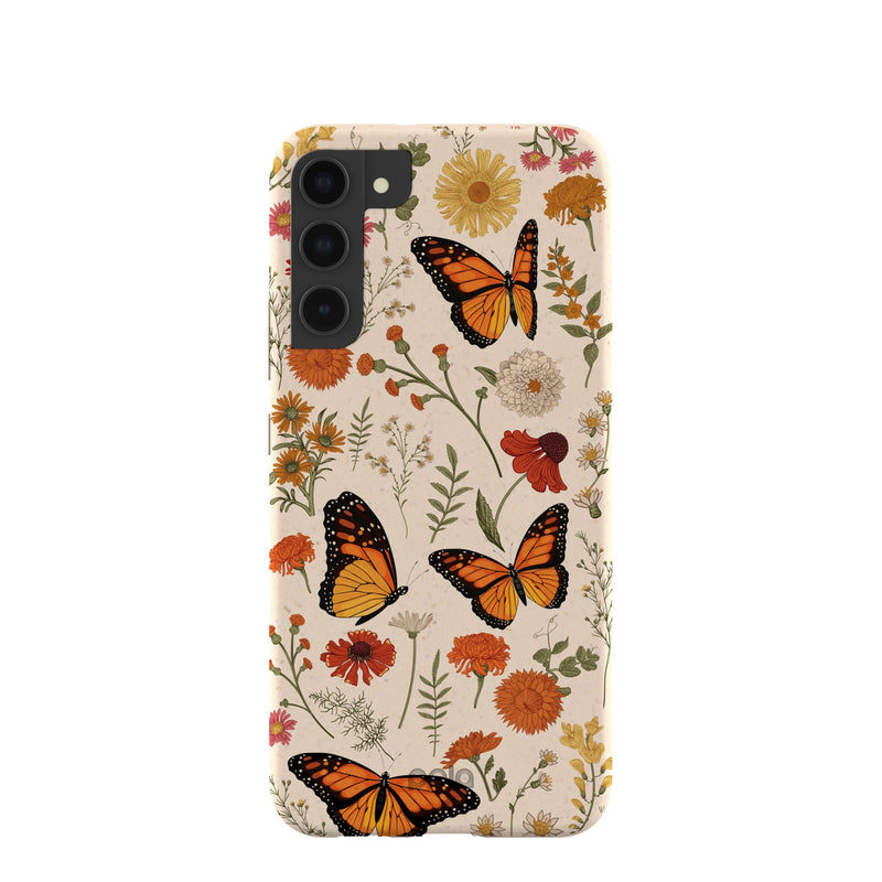 Seashell Monarch Butterfly Samsung Galaxy S22+(Plus) Case