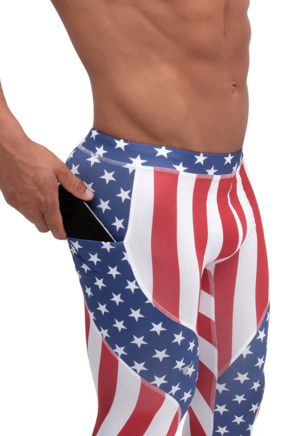 leggings for men | USA compression pants for men with phone pockets