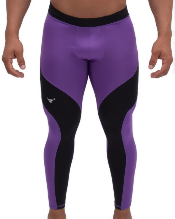 men's purple leggings