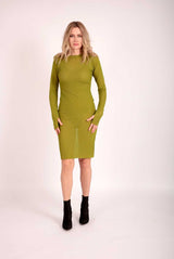 Midi Green Net Dress