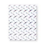 the wee bean super soft minky fleece baby blanket with white rabbit candy 