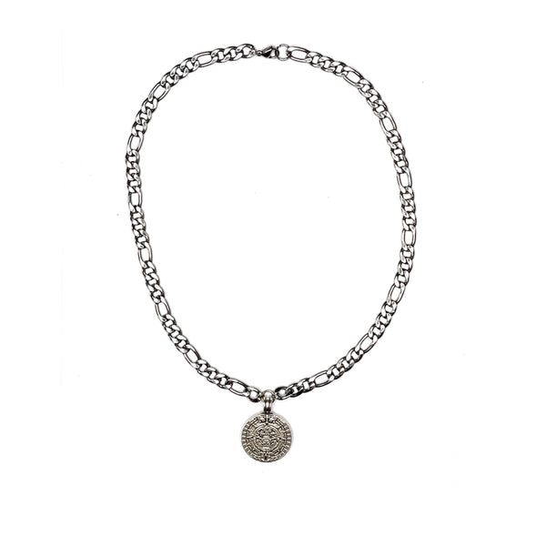 Figaro Chain Coin Necklace