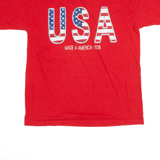 USA T-Shirt Red Short Sleeve Mens M