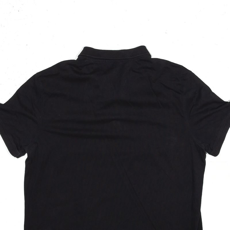 CALVIN KLEIN Black Short Sleeve Polo Shirt Mens XL