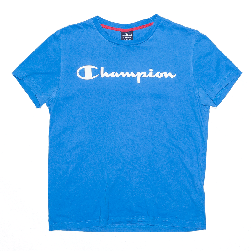 CHAMPION Sports Blue Short Sleeve T-Shirt Mens XS