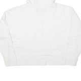 CALVIN KLEIN JEANS Relaxed Fit Cropped Hoodie White Pullover Womens L