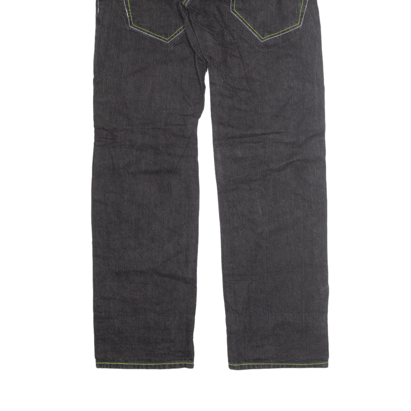 RIMASTER Gingham Jeans Black Denim Regular Straight Mens W30 L32
