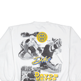 BULLETIN ATHLETIC Hockey Club Davos Sweatshirt White 90s Mens XL