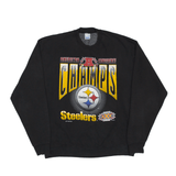 SALEM SPORTSWEAR Pittsburgh Steelers Conference USA Sweatshirt Black 90s Mens XL