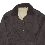 BARBOUR Summer Liddesdale Quilted Jacket Brown Womens UK 8