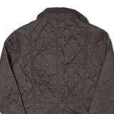 BARBOUR Summer Liddesdale Quilted Jacket Brown Womens UK 8