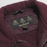 BARBOUR Polar Quilt Fleece Lined Quilted Jacket Maroon Womens UK 14