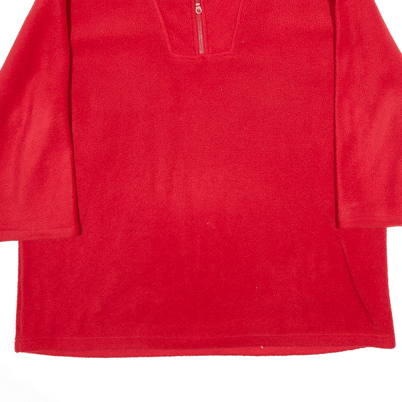 Fleece Red 1/4 Zip 3/4 Sleeve Mens XL