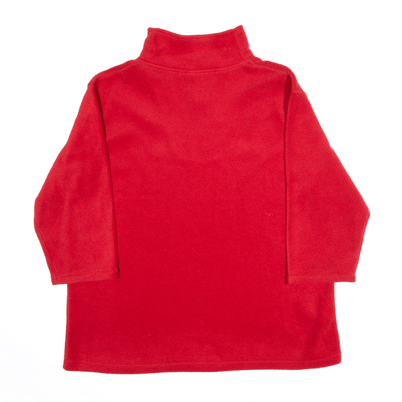 Fleece Red 1/4 Zip 3/4 Sleeve Mens XL