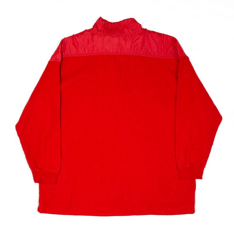 STEFANO BASICS Fleece Red 1/4 Zip Mens L