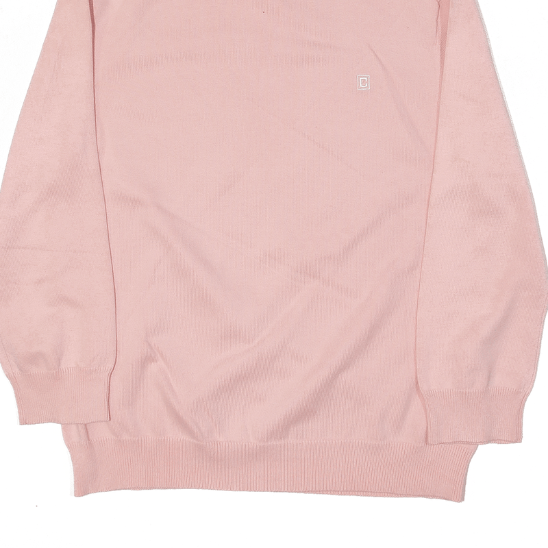 CHAPS Jumper Pink Roll Neck 3/4 Sleeve Womens L